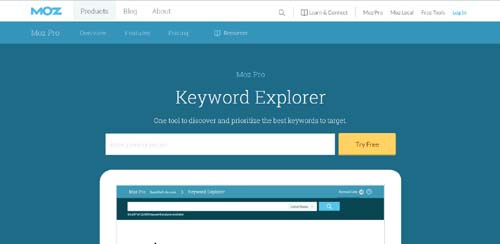 Moz Keyword Explorer