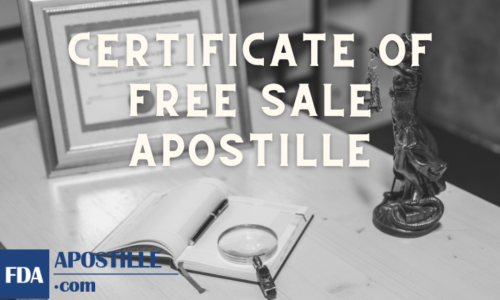 Certificate of free sale Apostille